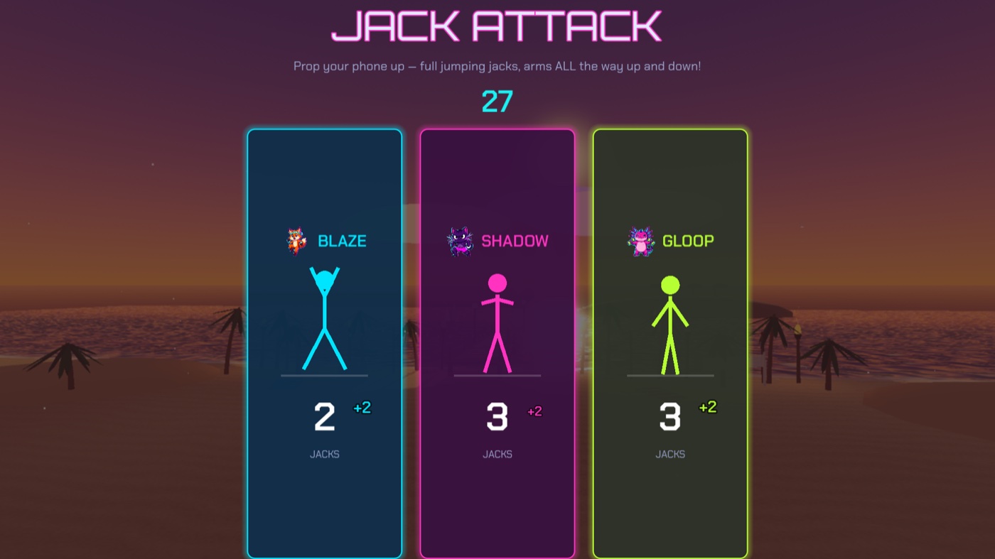 Jumping Jacks minigame